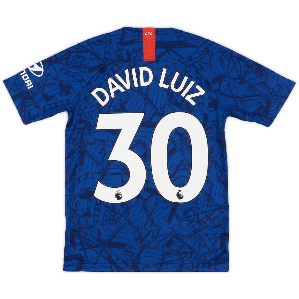 2019-20 Chelsea Home Shirt David Luiz #30 - 9/10 - (L.Boys)