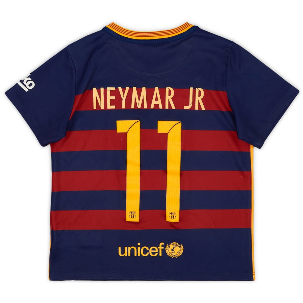 2015-16 Barcelona Home Shirt Neymar Jr #11 - 7/10 - (S.Boys)
