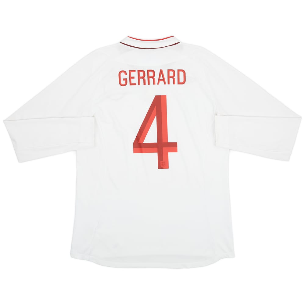 2012-13 England Home L/S Shirt Gerrard #4 - 6/10 - (M)
