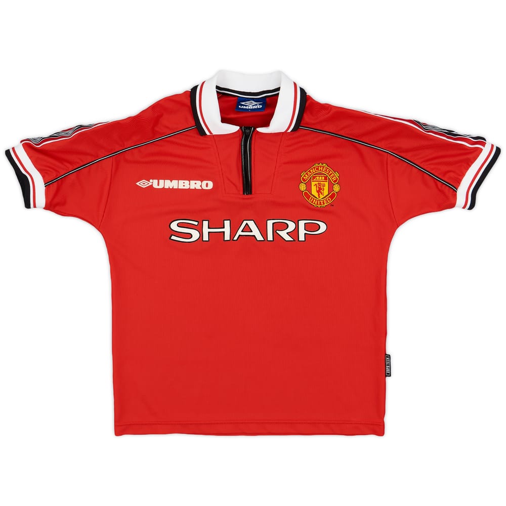 1998-00 Manchester United Home Shirt - 8/10 - (XL.Boys)