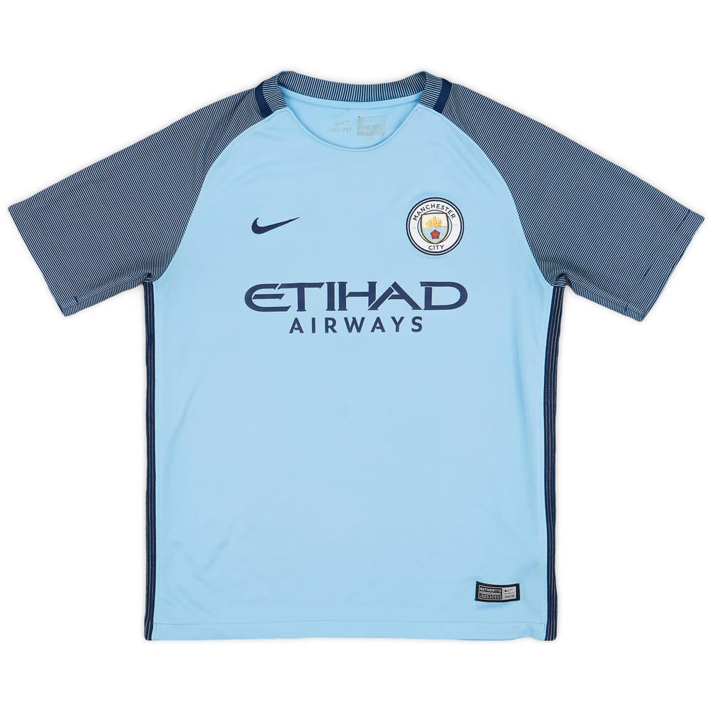 2016-17 Manchester City Home Shirt - 7/10 - (L.Boys)