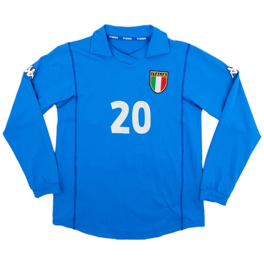 2001 Italy Women's Home L/S Shirt #20 - 5/10 - (Women's M)