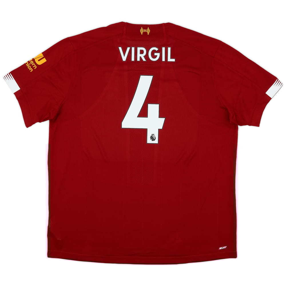 2019-20 Liverpool Home Shirt Virgil #4 - 9/10 - (XXL)