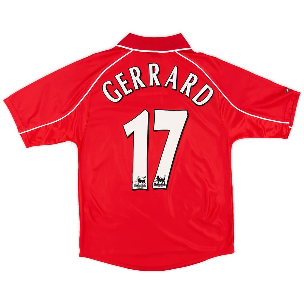 2000-02 Liverpool Home Shirt Gerrard #17 - 9/10 - (S)