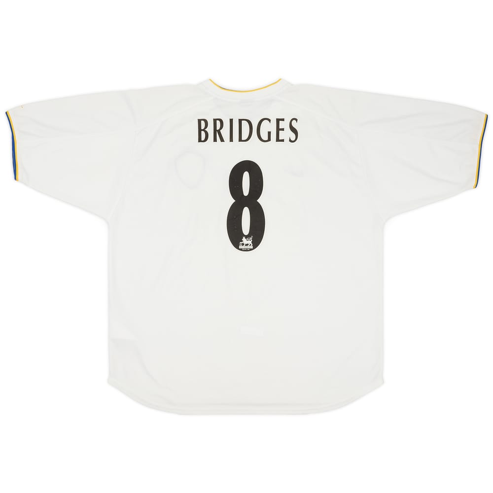 2000-02 Leeds United Home Shirt Bridges #8 - 5/10 - (XL)