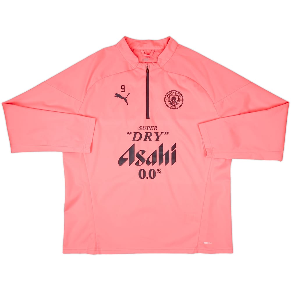 2023-24 Manchester City Player Issue 1/4 Zip Rain Top #9 (Haaland) - As New - (XL)
