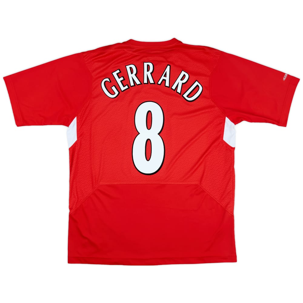2004-06 Liverpool Home Shirt Gerrard #8 - 4/10 - (XL)