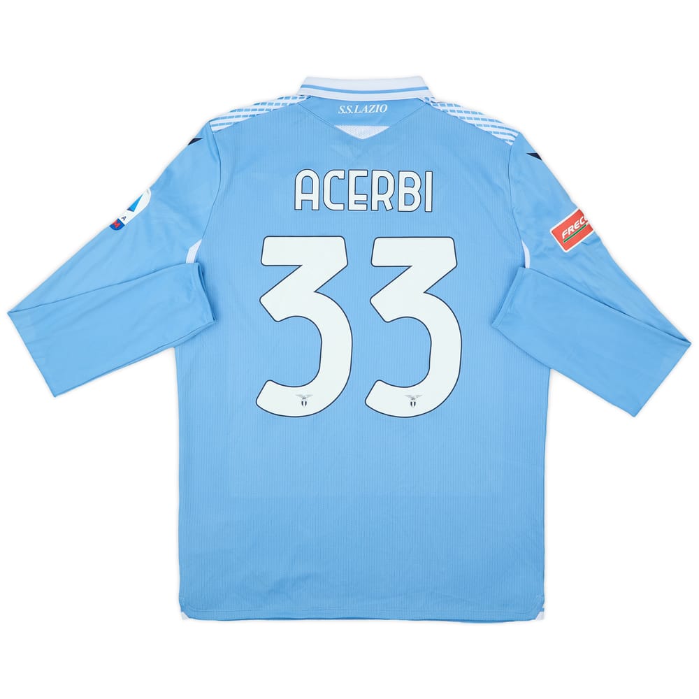 2020-21 Lazio Home L/S Shirt Acerbi #33 - 9/10 - (L)