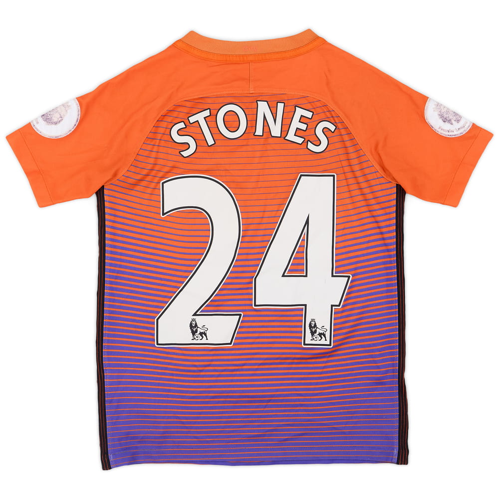 2016-17 Manchester City Third Shirt Stones #24 - 6/10 - (M.Boys)