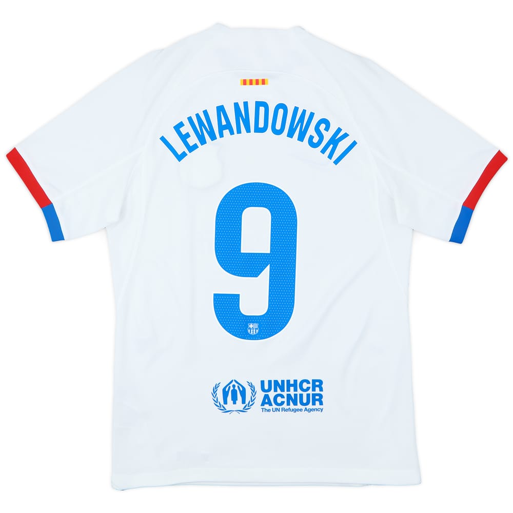 2023-24 Barcelona Away Shirt Lewandowski #9 - 9/10 - (S)