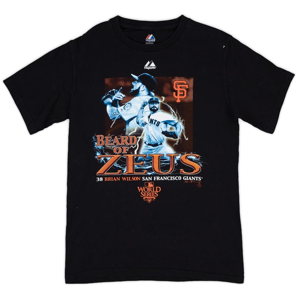 2010 San Francisco Giants Brian Wilson Majestic Tee - 8/10 - (S)