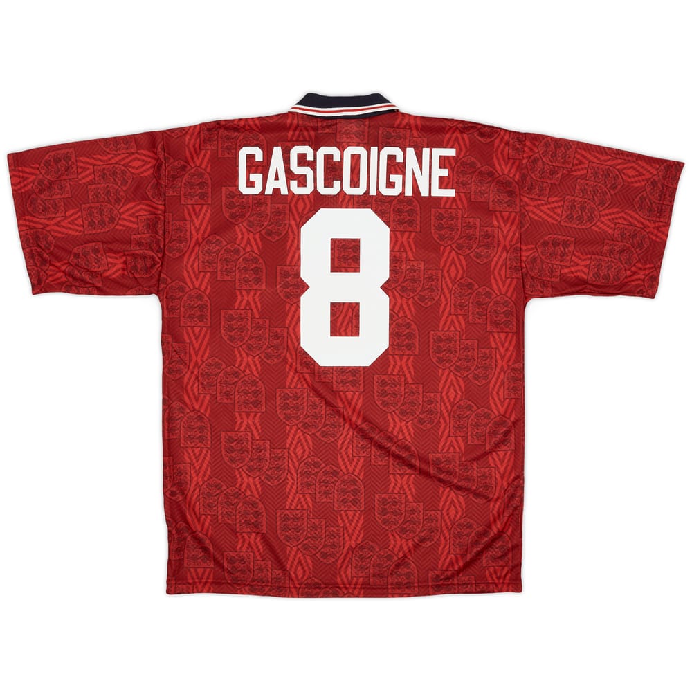 1993-95 England Away Shirt Gascoigne #8 (XL)