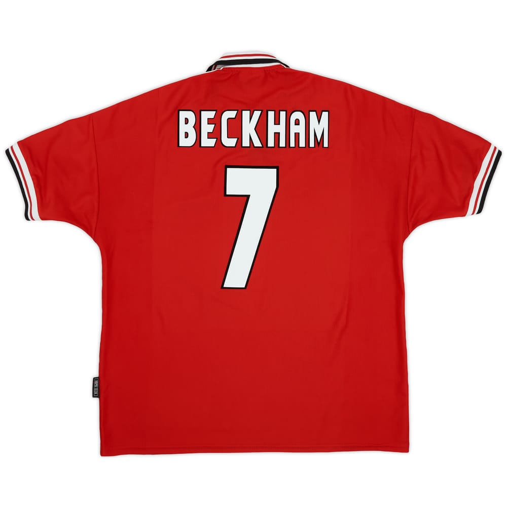 1998-00 Manchester United Home Shirt Beckham #7 - 8/10 - (XXL)