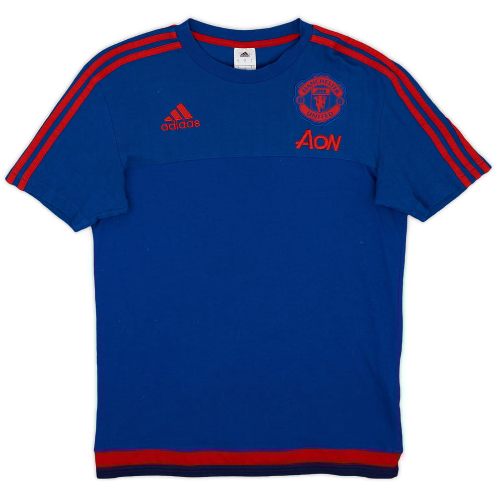 2015-16 Manchester United adidas Cotton Tee - 7/10 - (S)