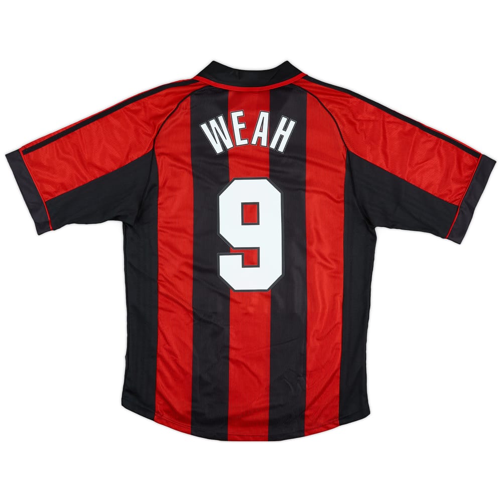 1998-00 AC Milan Home Shirt Weah #9 - 10/10 - (M)