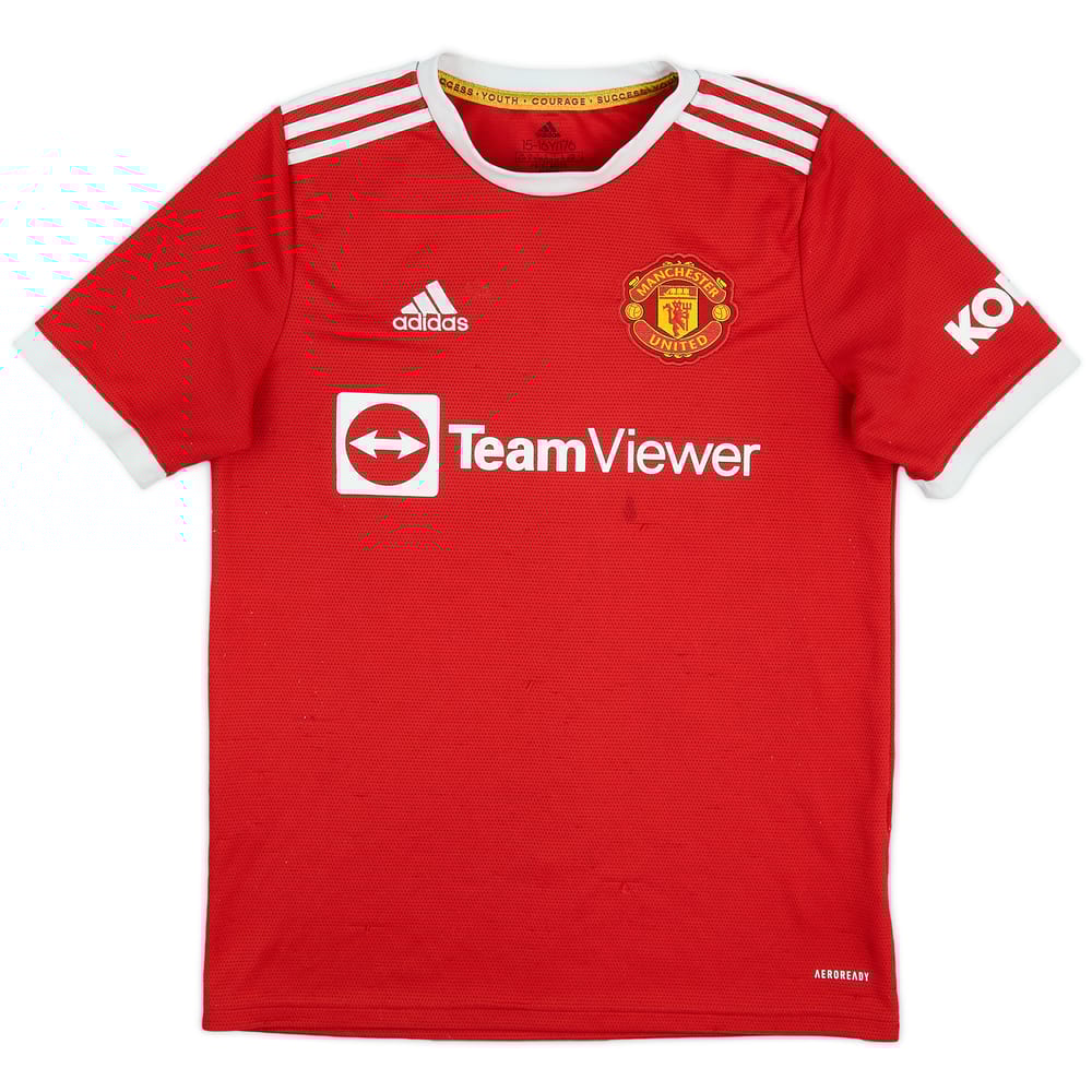 2021-22 Manchester United Home Shirt - 7/10 - (XL.Boys)