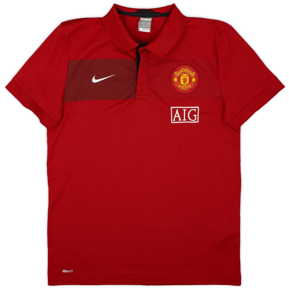 2009-10 Manchester United Nike Polo Shirt - 9/10 - (L)