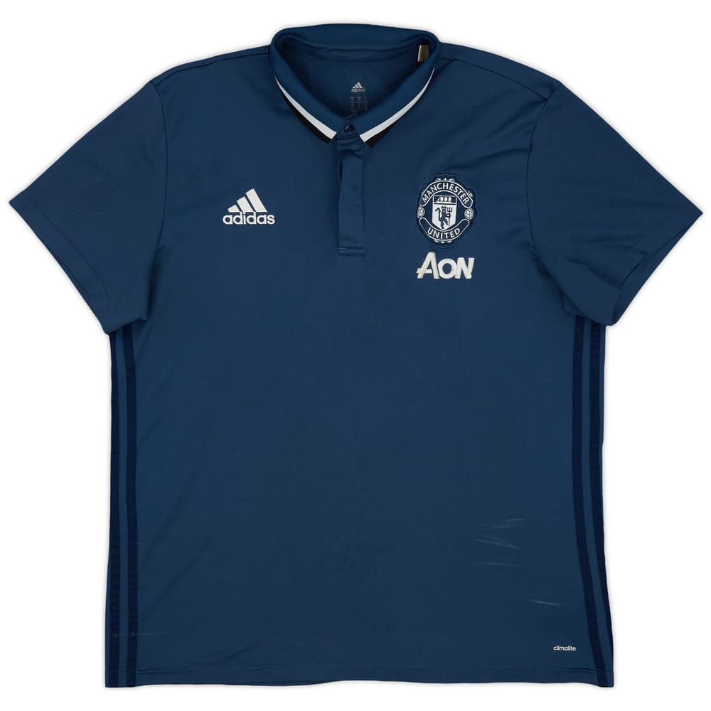 2016-17 Manchester United adidas Polo Shirt - 9/10 - (XL)