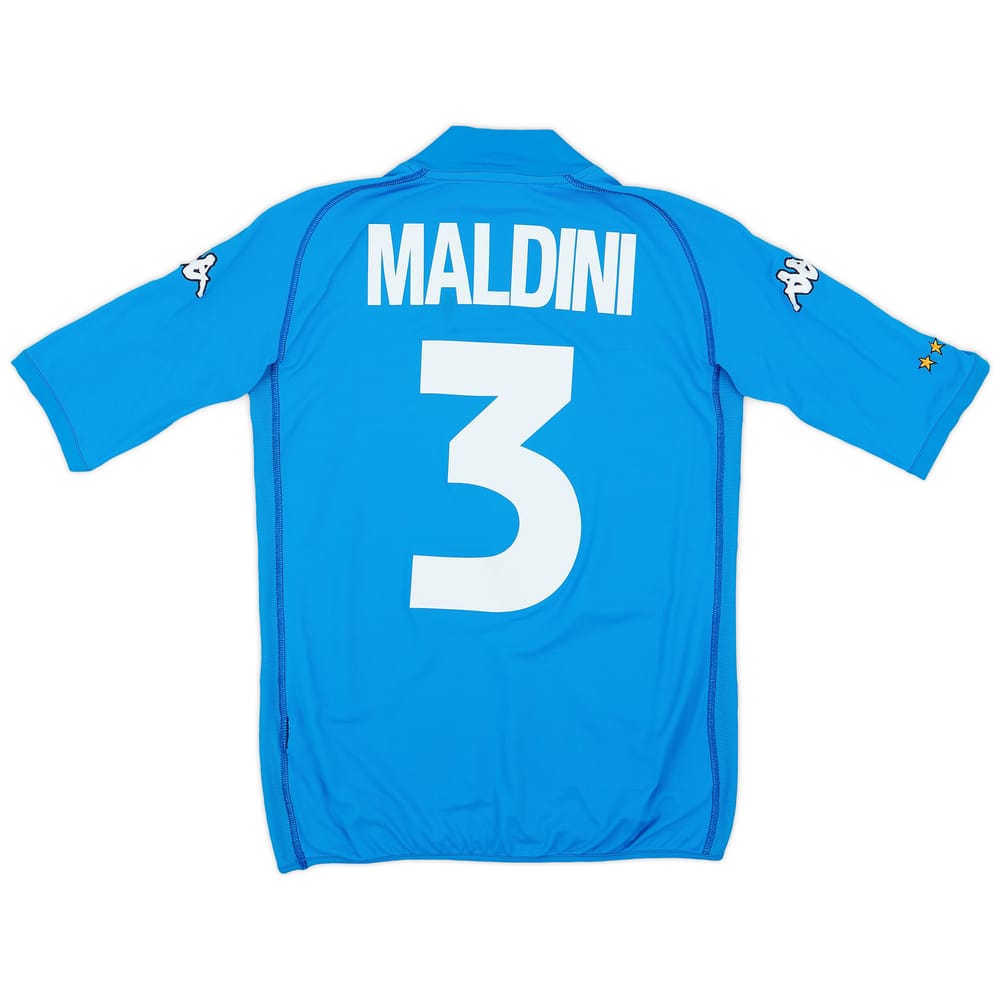 2000-01 Italy Home Shirt Maldini #3 - 8/10 - (S)