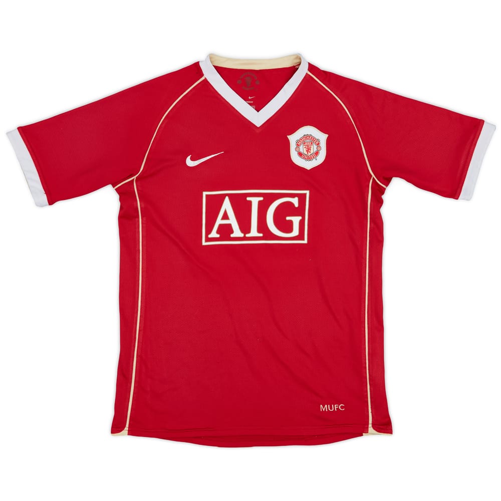 2006-07 Manchester United Home Shirt - 5/10 - (L.Boys)