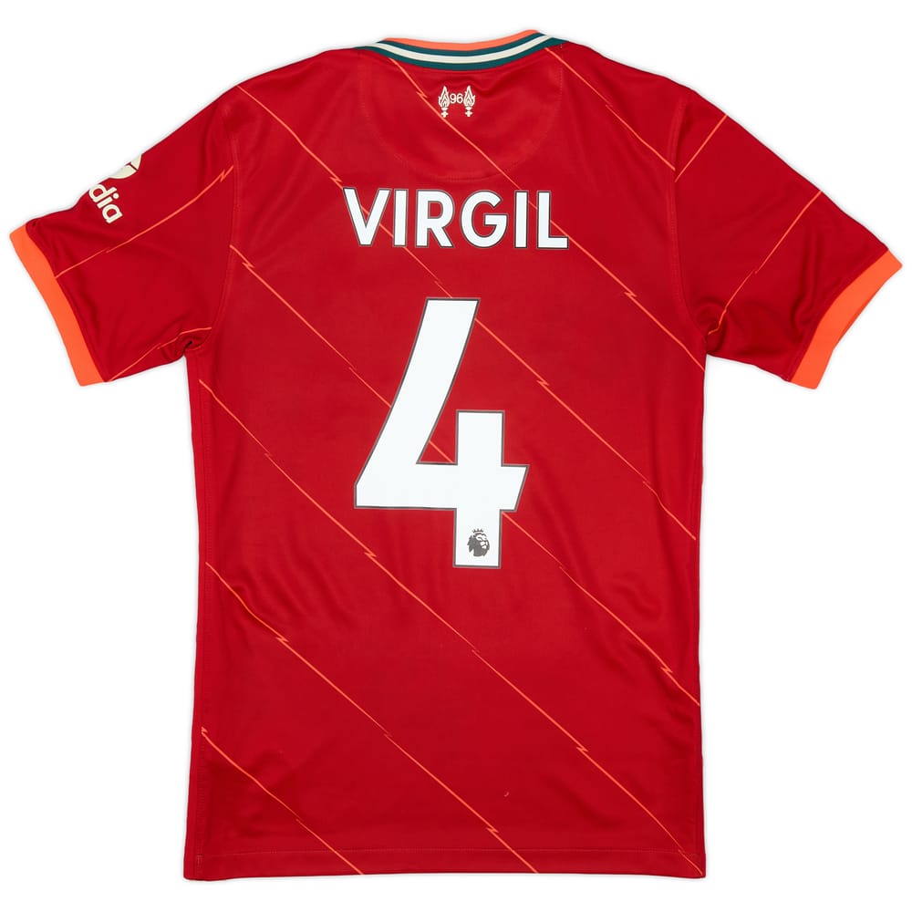 2021-22 Liverpool Home Shirt Virgil #4 - 5/10 - (S)