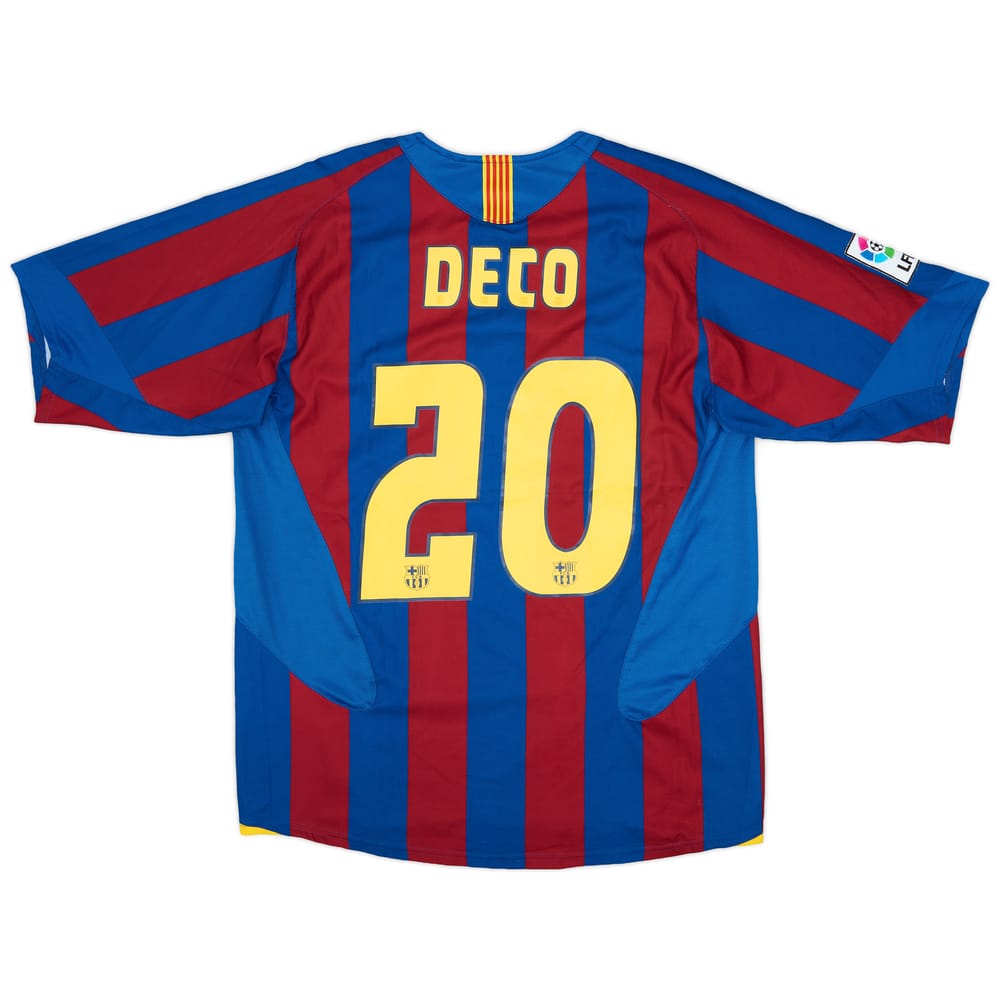 2005-06 Barcelona Home Shirt Deco #20 - 8/10 - (M)