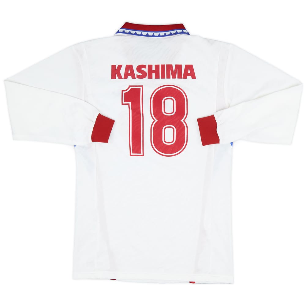 1992-93 Kashima Antlers Away L/S Shirt #18 - 9/10 - (XL.Boys)