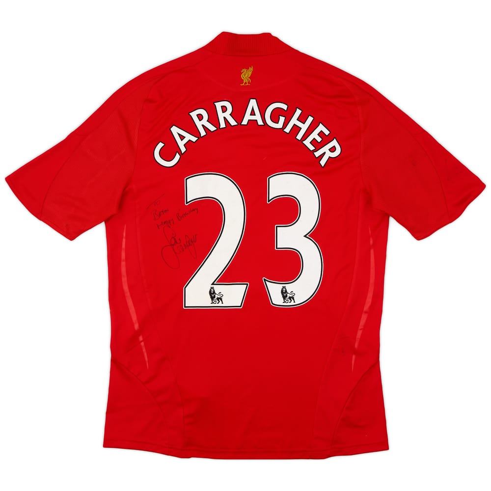2008-10 Liverpool Signed Home Shirt Carragher #23 - 5/10 - (M)
