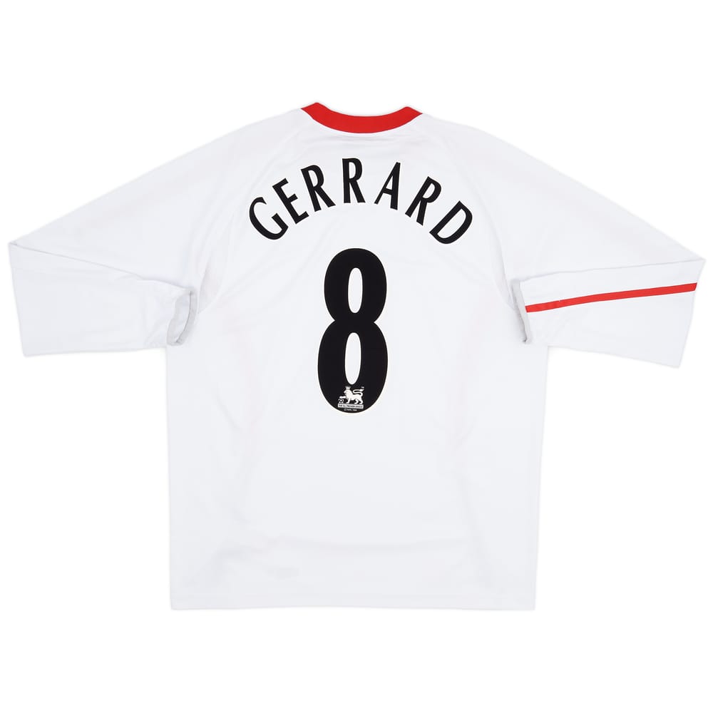 2005-06 Liverpool Away L/S Shirt Gerrard #8 - 8/10 - (L)