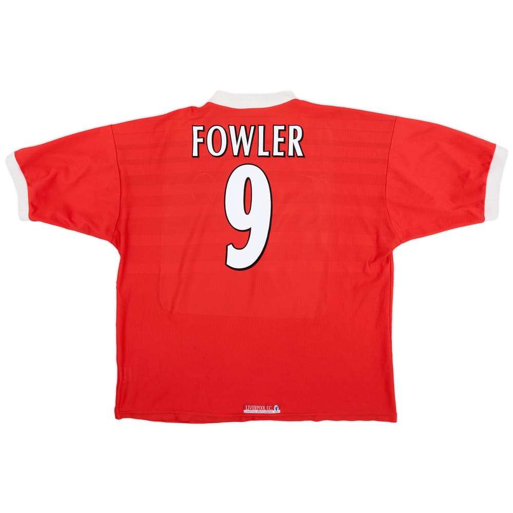 1998-00 Liverpool Home Shirt Fowler #9 - 8/10 - (XXL)