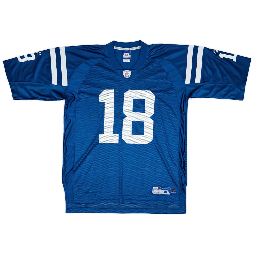 2005-06 Indianapolis Colts Manning #18 Reebok On Field Home Jersey - 9/10 - (XL)