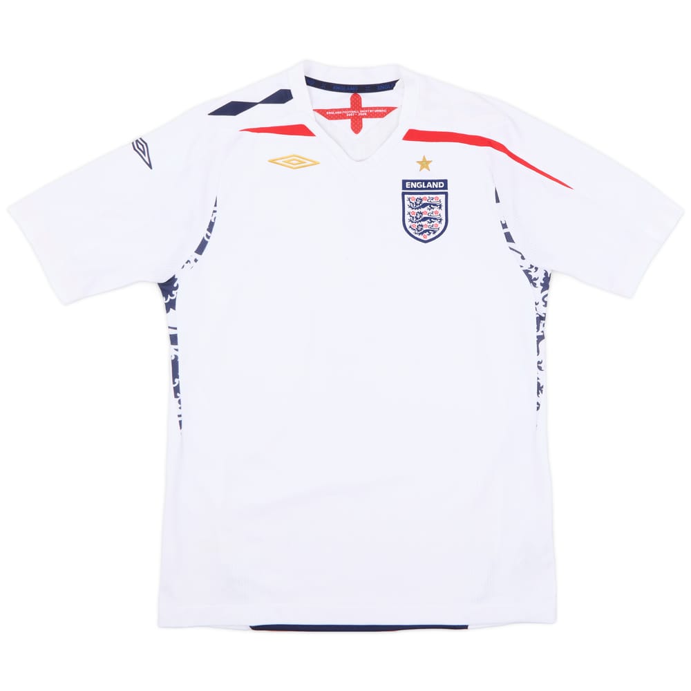 2007-09 England Home Shirt - 9/10 - (XL.Boys)