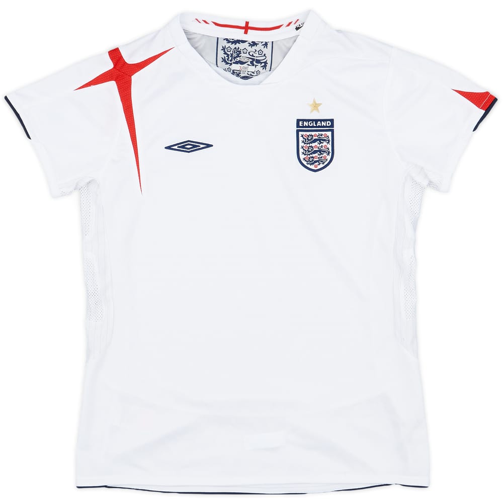 2005-07 England Home Shirt - 9/10 - (Women's M)