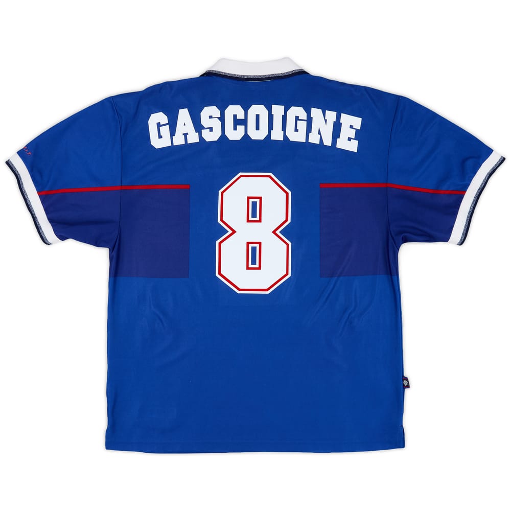 1997-99 Rangers Home Shirt Gascoigne #8 - 8/10 - (XL)