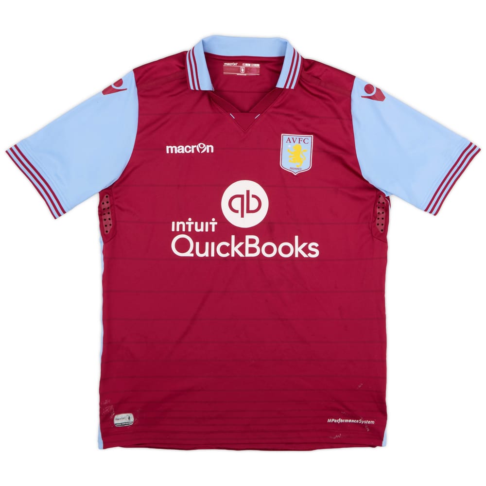 2015-16 Aston Villa Home Shirt - 9/10 - (XL.Boys)