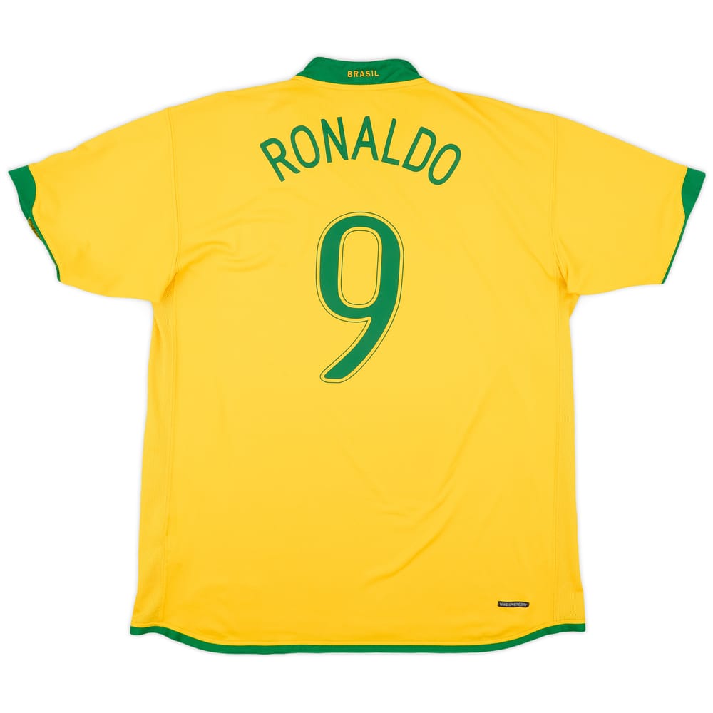 2006-08 Brazil Home Shirt Ronaldo #9 - 9/10 - (XXL)