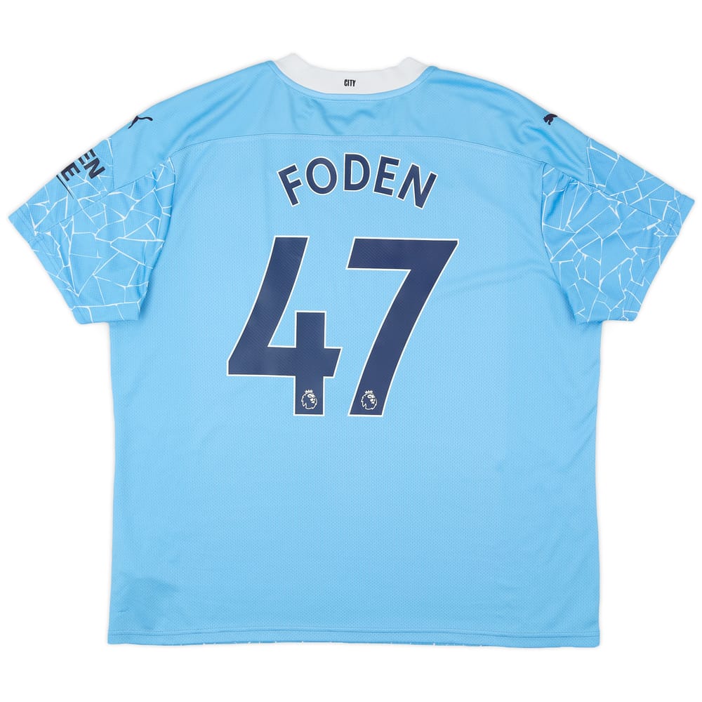2020-21 Manchester City Home Shirt Foden #47 - 7/10 - (XXL)
