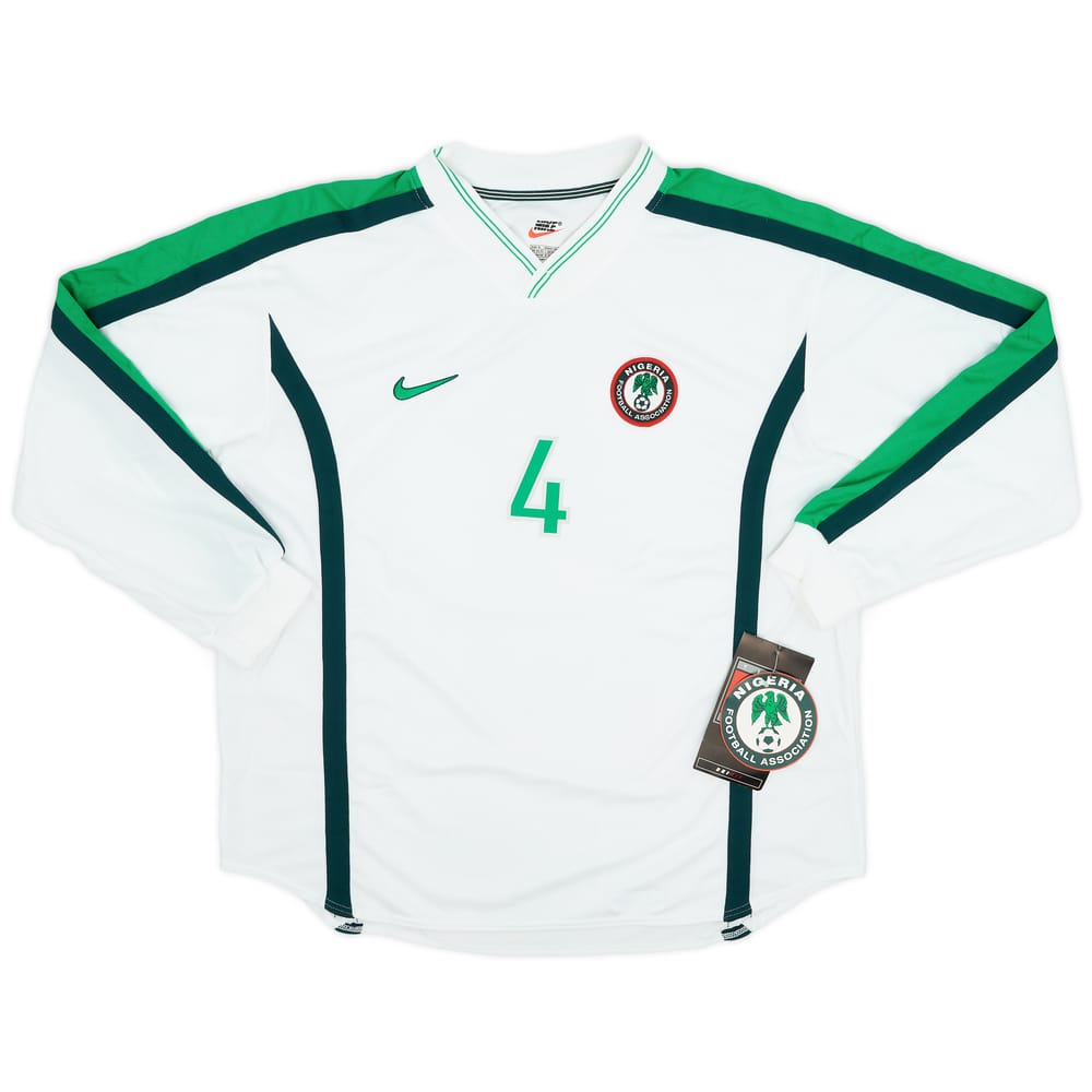 1998 Nigeria Player Issue Away L/S Shirt #4 (XL)