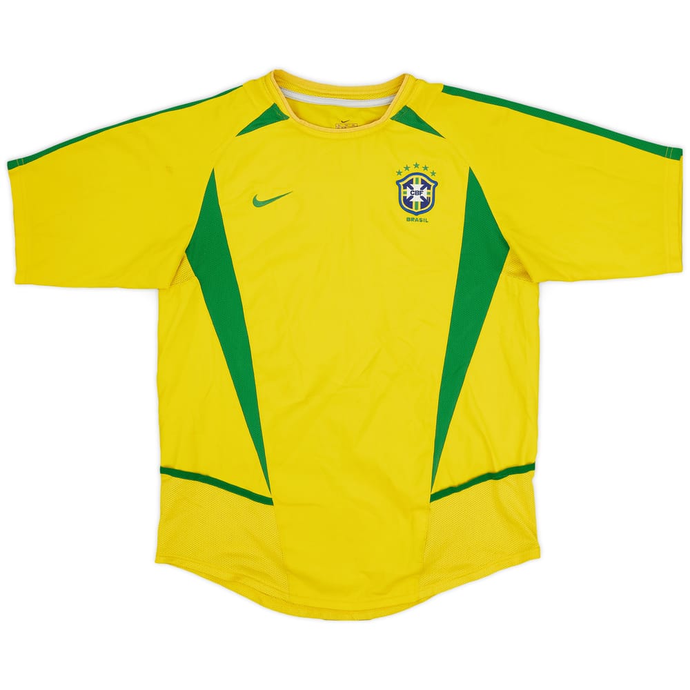 2002-04 Brazil Home Shirt - 7/10 - (XL.Boys)