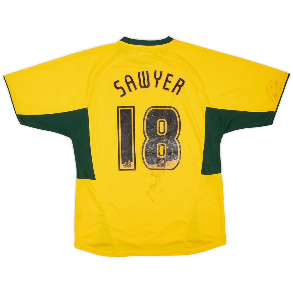 2007-08 Plymouth Argyle Away Shirt Sawyer #18 - 4/10 - (L)
