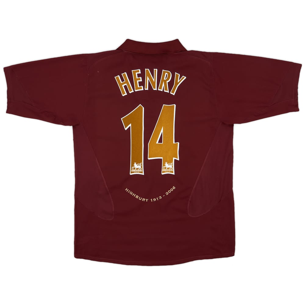 2005-06 Arsenal Home Shirt Henry #14 - 9/10 - (L)