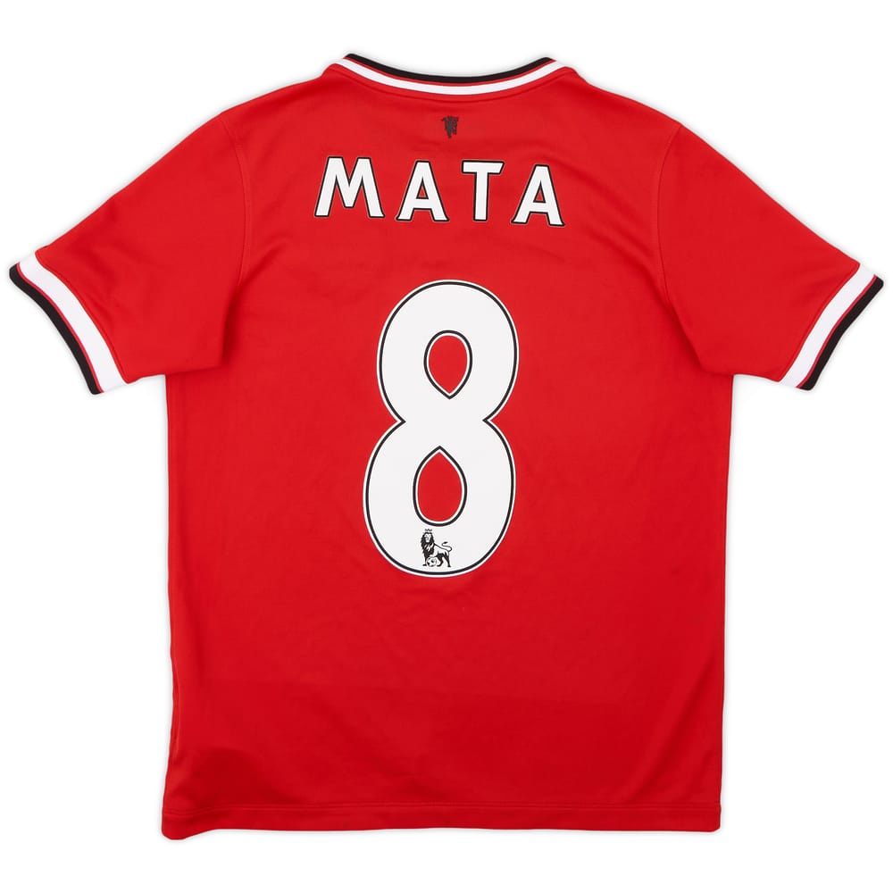2014-15 Manchester United Home Shirt Mata #8- 7/10 - (XL.Boys)