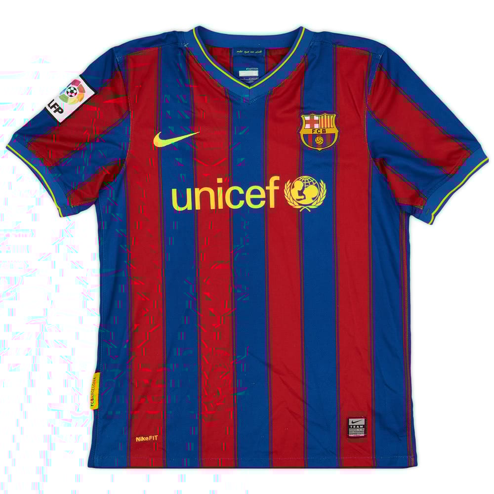 2009-10 Barcelona Home Shirt - 7/10 - (L.Boys)