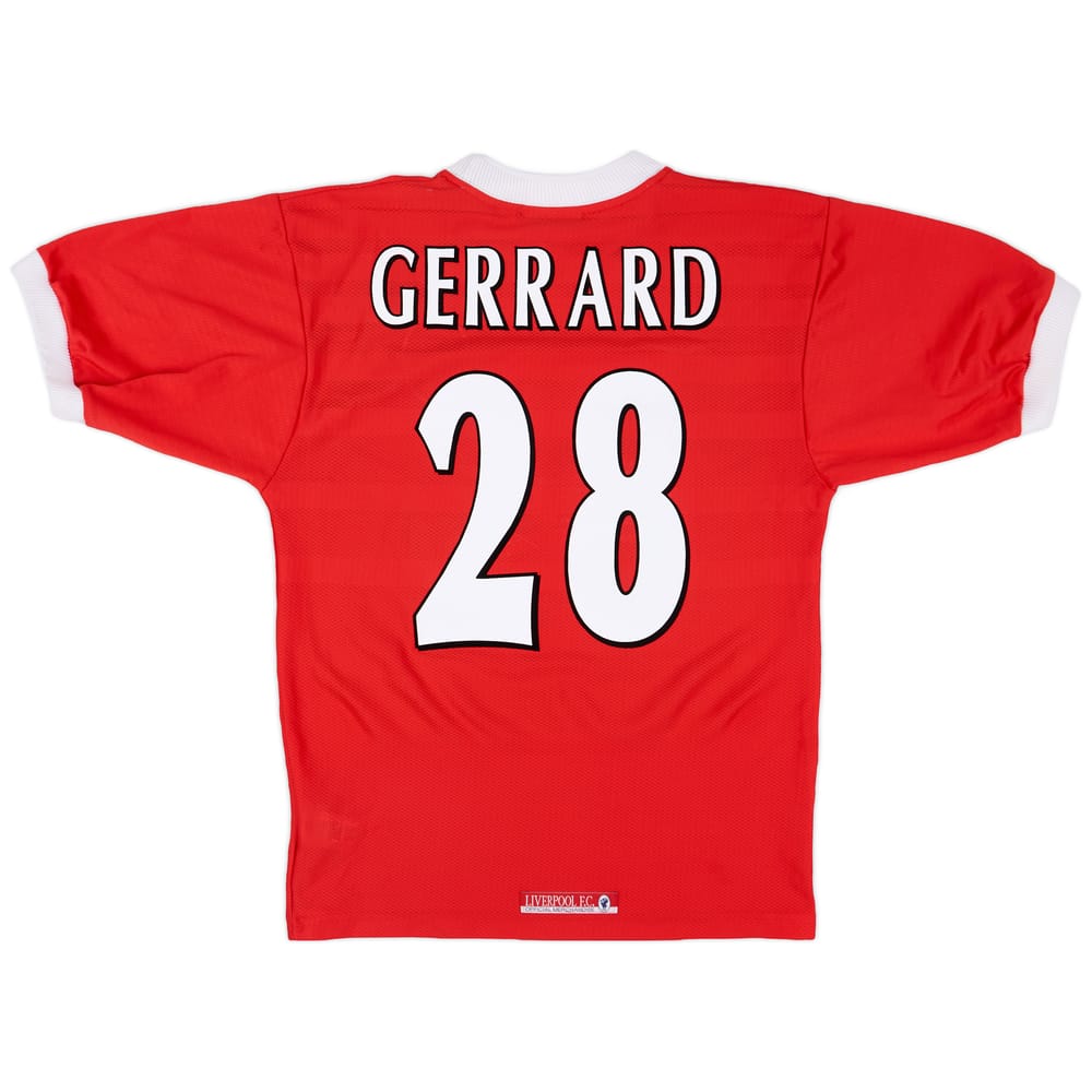 1998-00 Liverpool Home Shirt Gerrard #28 - 6/10 - (S)