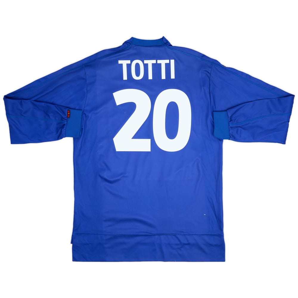 1998-99 Italy Home L/S Shirt Totti #20 - 4/10 - (XL)
