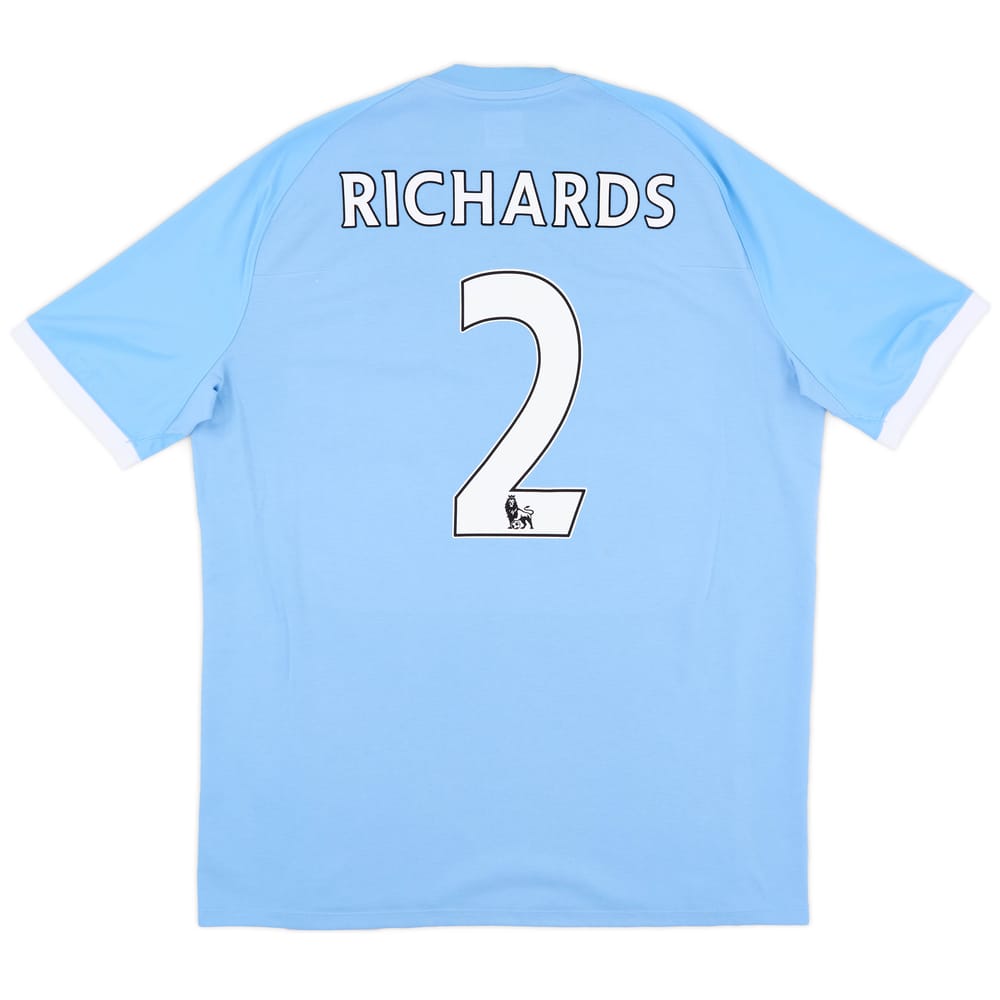 2010-11 Manchester City Home Shirt Richards #2 - 7/10 - (XL)