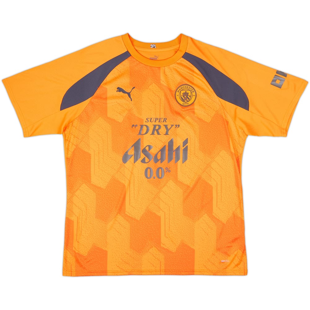 2023-24 Manchester City Player Issue Pre-Match Shirt #9 (Haaland) - As New - (XL)