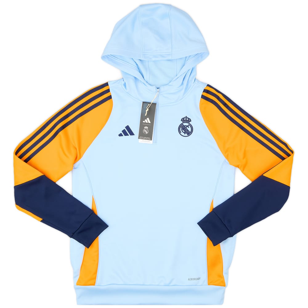 2024-25 Real Madrid adidas 1/4 Zip Hooded Top (KIDS)