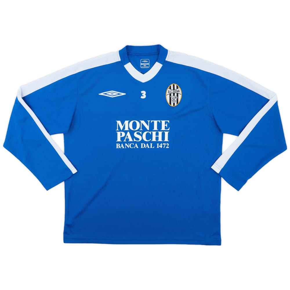2007-09 Siena Player Issue Umbro Training L/S Shirt #3 - 8/10 - (L)