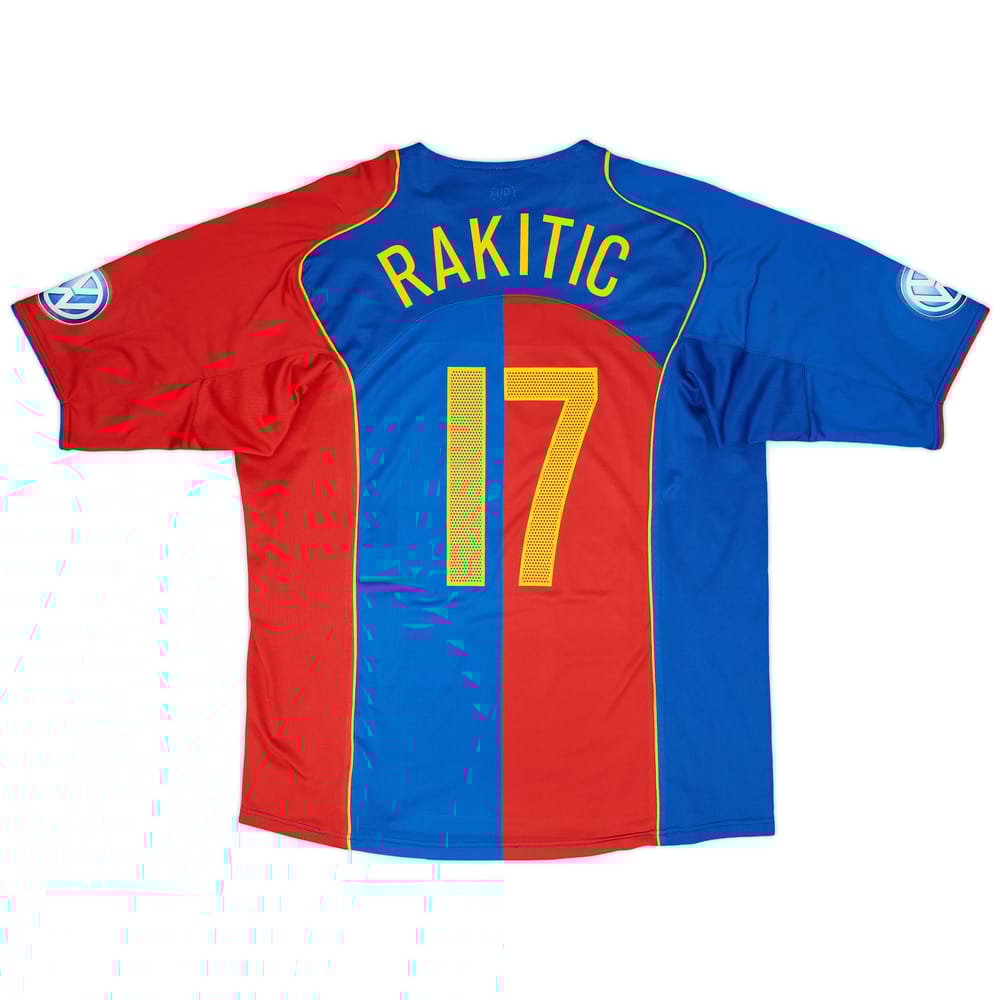 2004-05 FC Basel Home Shirt Rakitic #17 - 7/10 - (XXL)